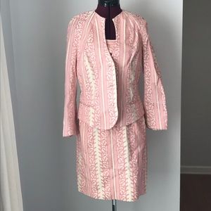 Vintage floral embroidery dress and jacket